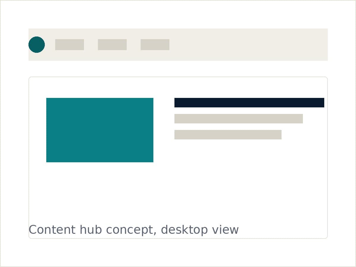 Northbeam Analytics content hub concept, desktop view